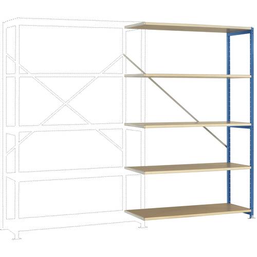 Thumbnail - Manuflex RP1136.5007 Fachbodenregal-Anbaumodul (B x H x T) 960 x 1900 x 300 mm Holzboden