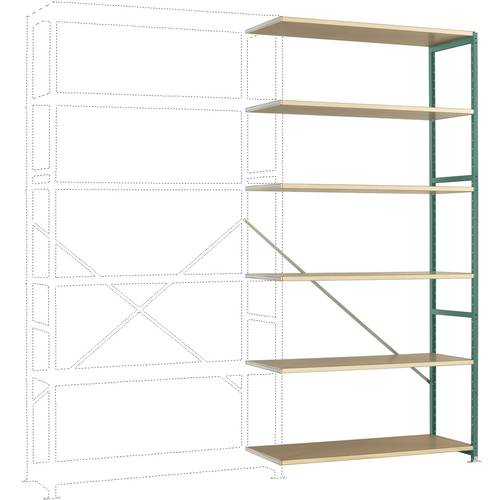 Manuflex RP1428.0001 Fachbodenregal-Anbaumodul (B x H x T) 960 x 2250 x 300 mm Holzboden