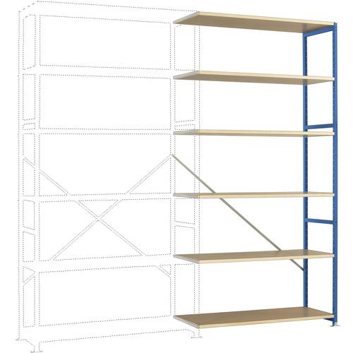 Manuflex RP1429.5007 Fachbodenregal-Anbaumodul (B x H x T) 960 x 2250 x 300 mm Holzboden