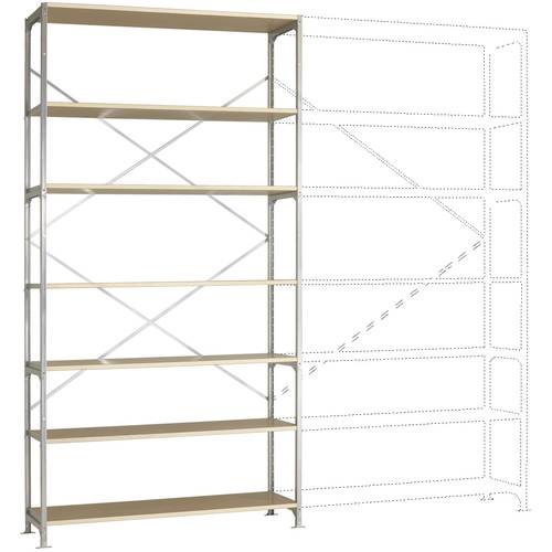 Manuflex RB2624 Fachbodenregal-Grundmodul (B x H x T) 1500 x 2500 x 800 mm Holzboden