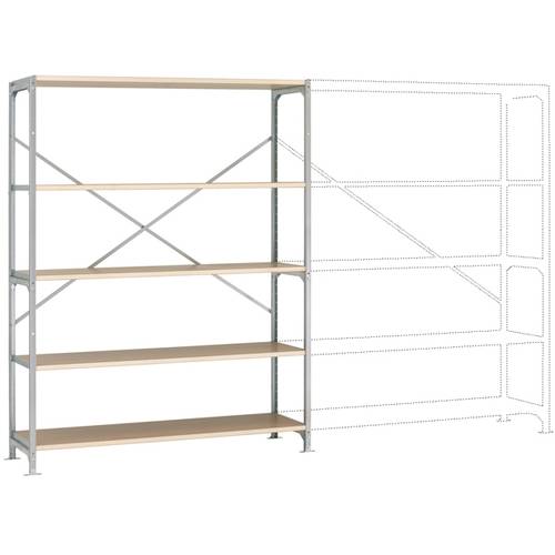 Manuflex RM2501 Fachbodenregal-Grundmodul (B x H x T) 1500 x 2500 x 500 mm Stahlboden