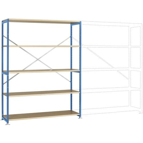 Manuflex RP1041.5007 Fachbodenregal-Grundmodul (B x H x T) 1500 x 2500 x 600 mm Holzboden