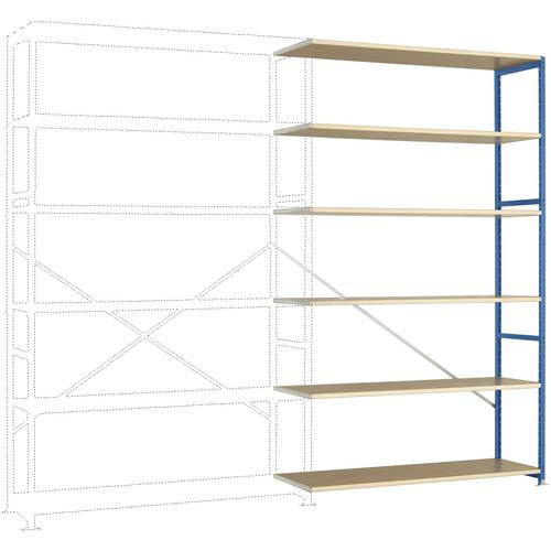 Manuflex RP1444.5007 Fachbodenregal-Anbaumodul (B x H x T) 1530 x 2000 x 400 mm Holzboden