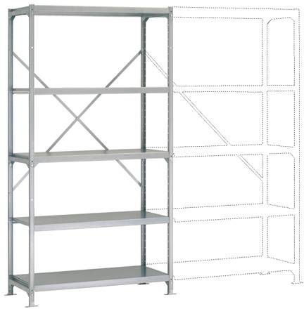 Manuflex RB2112 Fachbodenregal-Grundmodul (B x H x T) 1030 x 2000 x 600 mm Stahlboden