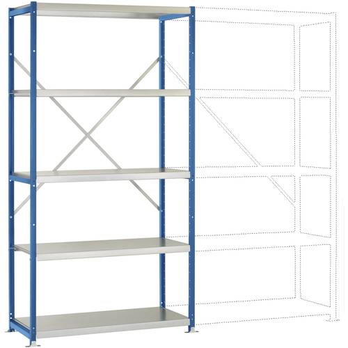 Thumbnail - Manuflex RP1018.5007 Fachbodenregal-Grundmodul (B x H x T) 1030 x 2000 x 400 mm Stahlboden
