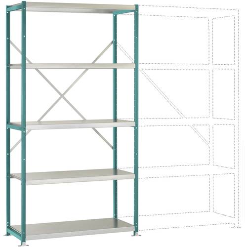 Manuflex RP1022.5021 Fachbodenregal-Grundmodul (B x H x T) 1030 x 2000 x 400 mm Stahlboden