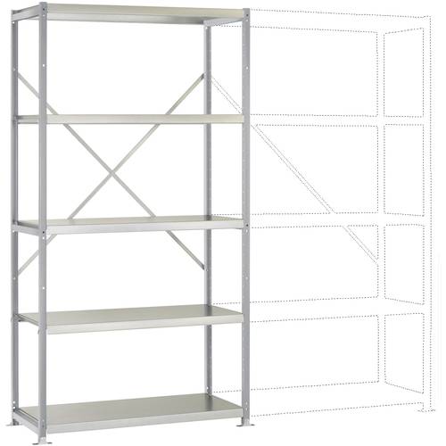 Thumbnail - Manuflex RP1018.9006 Fachbodenregal-Grundmodul (B x H x T) 1030 x 2000 x 400 mm Stahlboden