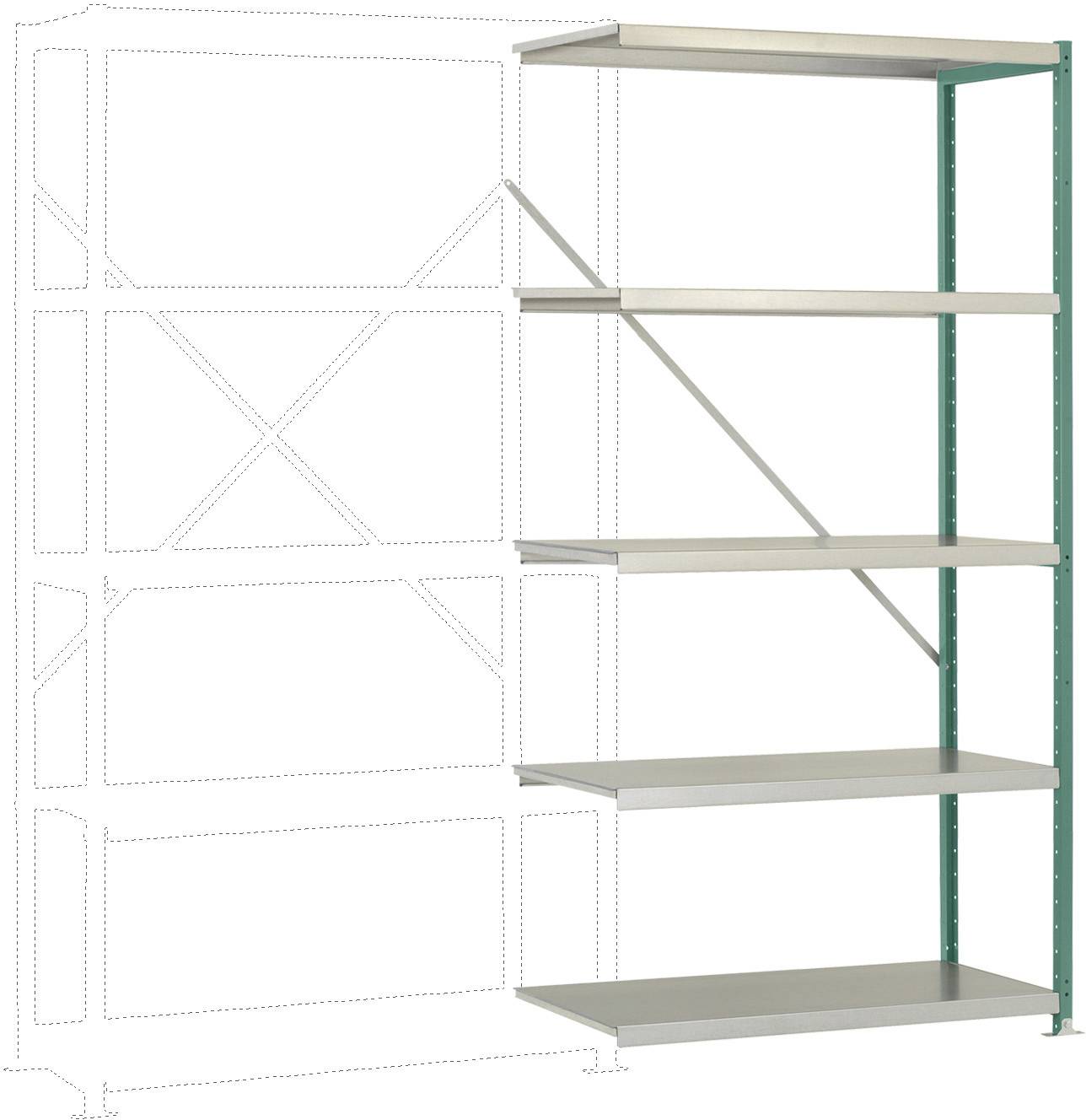 Manuflex RP1120.0001 Fachbodenregal-Anbaumodul (B x H x T) 1000 x 2000 x 600 mm Stahlboden