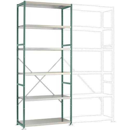 Manuflex RP1320.0001 Fachbodenregal-Grundmodul (B x H x T) 1030 x 2500 x 600 mm Stahlboden