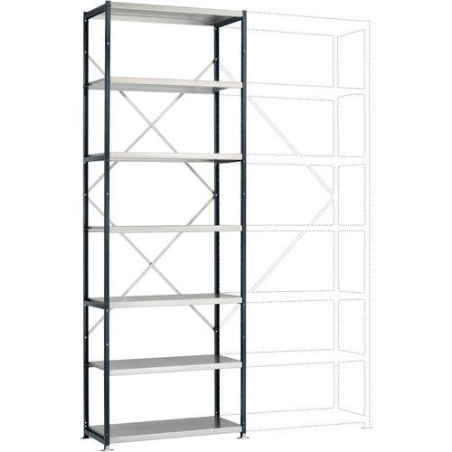 Thumbnail - Manuflex RP1617.7016 Fachbodenregal-Grundmodul (B x H x T) 1030 x 3000 x 300 mm Stahlboden