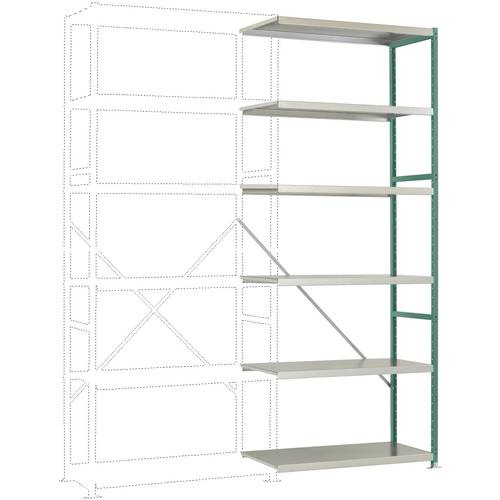 Manuflex RP1422.0001 Fachbodenregal-Anbaumodul (B x H x T) 1000 x 2500 x 400 mm Stahlboden