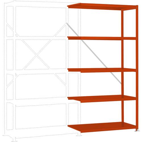 Thumbnail - Manuflex RP1154.2001 Fachbodenregal-Anbaumodul (B x H x T) 1000 x 2000 x 600 mm Stahlboden