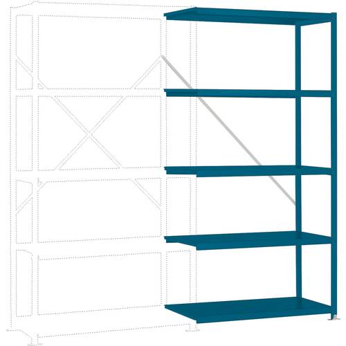 Thumbnail - Manuflex RP1153.5007 Fachbodenregal-Anbaumodul (B x H x T) 1000 x 2000 x 500 mm Stahlboden