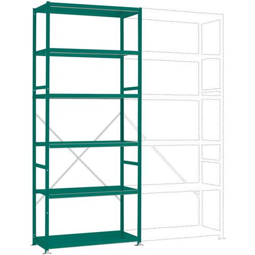 Thumbnail - Manuflex RP1254.0001 Fachbodenregal-Grundmodul (B x H x T) 1030 x 2500 x 600 mm Stahlboden