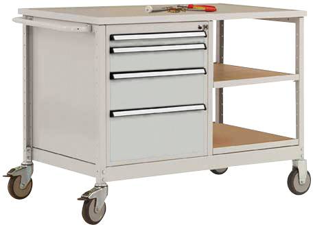 Manuflex TP1007.7035 Werkbank-Mobil Lichtgrau (RAL 7035)