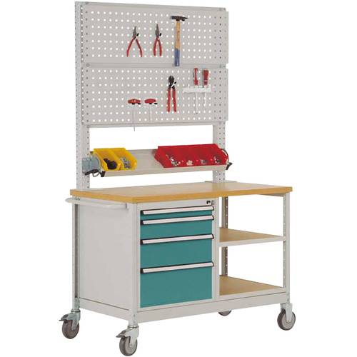 Manuflex MW2033.5021 Werkbank-Mobil Wasserblau