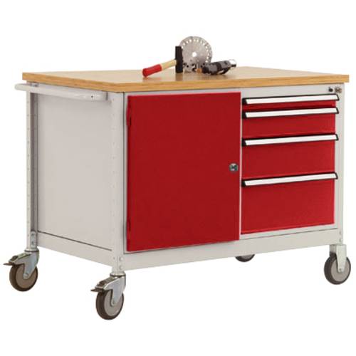 Manuflex TP1025.3003 Werkbank-Mobil Rubin-Rot