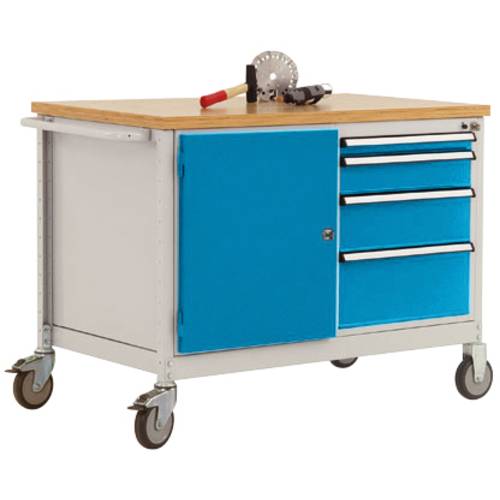 Manuflex TP1004.5012 Werkbank-Mobil Licht-Blau (RAL 5012)