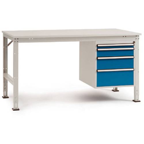 Thumbnail - Manuflex AU5847.7035 Komplett-Arbeitstisch Grund UNIVERSAL Standard mit Kunststoff-Platte, BxTxH = 2000 x 800 x 760-870 ...