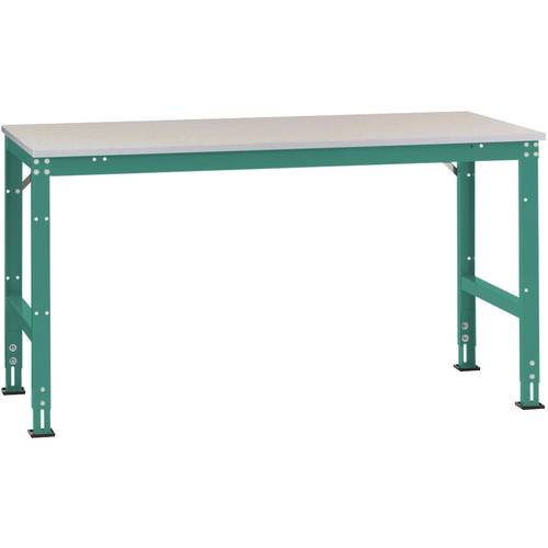 Thumbnail - Manuflex AU6089.0001 Arbeits-Anbautisch UNIVERSAL Standard mit PVC Dekorplatte, BxTxH = 1750 x 800 x 760-870 mm Grau, Gr...