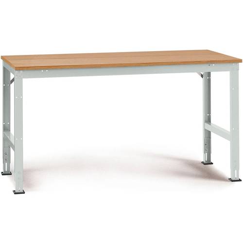 Manuflex AU4065.7035 Arbeits-Grundtisch UNIVERSAL Standard mit Multiplexplatte, BxTxH = 1500 x 1000 x 760-870 mm Lichtgr...