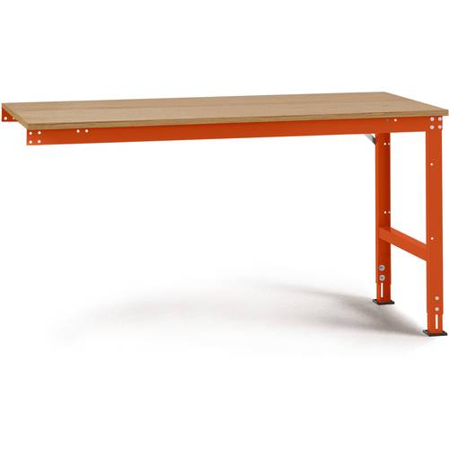 Thumbnail - Manuflex AU6085.2001 Arbeits-Anbautisch UNIVERSAL Standard mit Multiplexplatte, BxTxH = 1750 x 800 x 760-870 mm Rotorang...