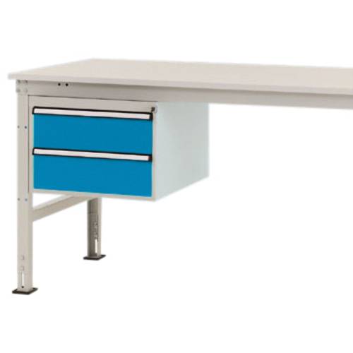 Manuflex ZB4515.5012 Gehäuse-Unterbau Mobil, Nutzhöhe 300 mm mit 2 Schubfächer. Für Tischtiefe 800 mm