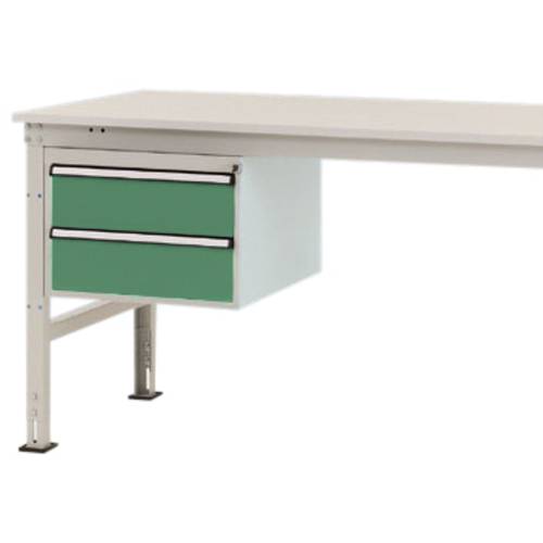 Manuflex ZB4516.6011 Gehäuse-Unterbau Mobil, Nutzhöhe 300 mm mit 2 Schubfächer. Für Tischtiefe 1000 mm