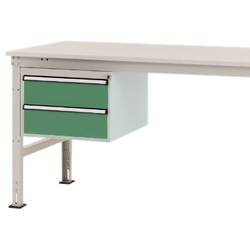 Manuflex ZB4516.6011 Gehäuse-Unterbau Mobil, Nutzhöhe 300 mm mit 2 Schubfächer. Für Tischtiefe 1000 mm