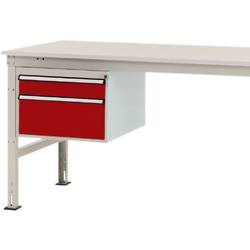 Manuflex ZB4566.3003 Gehäuse-Unterbau Mobil, Nutzhöhe 300 mm mit 2 Schubfächer. Für Tischtiefe 1000 mm