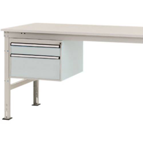 Manuflex ZB4565.7035 Gehäuse-Unterbau Mobil, Nutzhöhe 300 mm mit 2 Schubfächer. Für Tischtiefe 800 mm