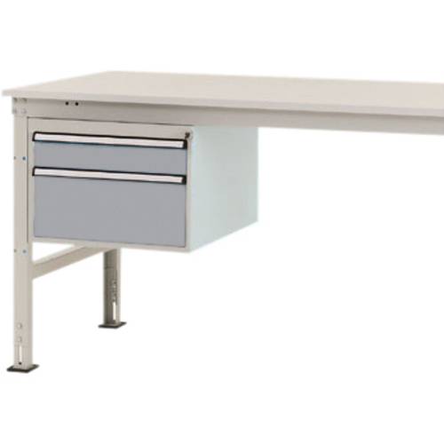 Manuflex ZB4567.9006 Gehäuse-Unterbau Mobil, Nutzhöhe 300 mm mit 2 Schubfächer. Für Tischtiefe 1200 mm
