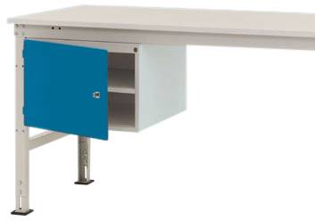 Manuflex ZB4717.0002 Gehäuse-Unterbau UNIVERSAL Stationär, Nutzhöhe 300 mm mit 1 Tür links angeschlagen. Für Tischtiefe ...