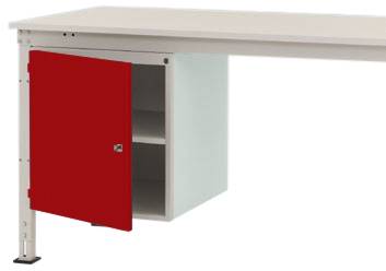 Manuflex ZB4967.3003 Gehäuse-Unterbau UNIVERSAL Stationär, Nutzhöhe 500 mm mit 1 Tür links angeschlagen. Für Tischtiefe 1200 mm