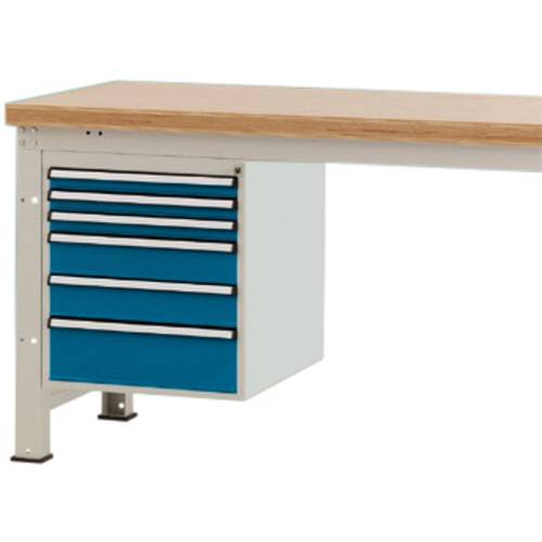 Manuflex ZB4931.0002 Gehäuse-Unterbau PROFI, Nutzhöhe 500 mm mit 6 Schubfächern. Für Werkbanktiefe 700 mm