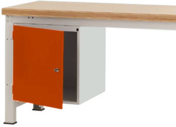 Manuflex ZB4982.2001 Gehäuse-Unterbau PROFI, Nutzhöhe 500 mm mit 1 Tür rechts angeschlagen und Einlegeboden. Für Werkbanktiefe 700 mm