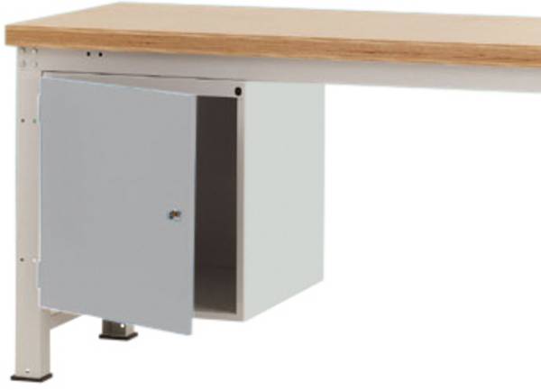 Manuflex ZB4981.9006 Gehäuse-Unterbau PROFI, Nutzhöhe 500 mm mit 1 Tür links angeschlagen und Einlegeboden. Für Werkbanktiefe 700 mm