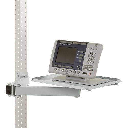 Manuflex ZB3568.7035 Ablageboard, drehbar für UNIVERSAL und PROFI, BxT 370 x 370 mm, mit Doppelgelenk-Schwenkausleger