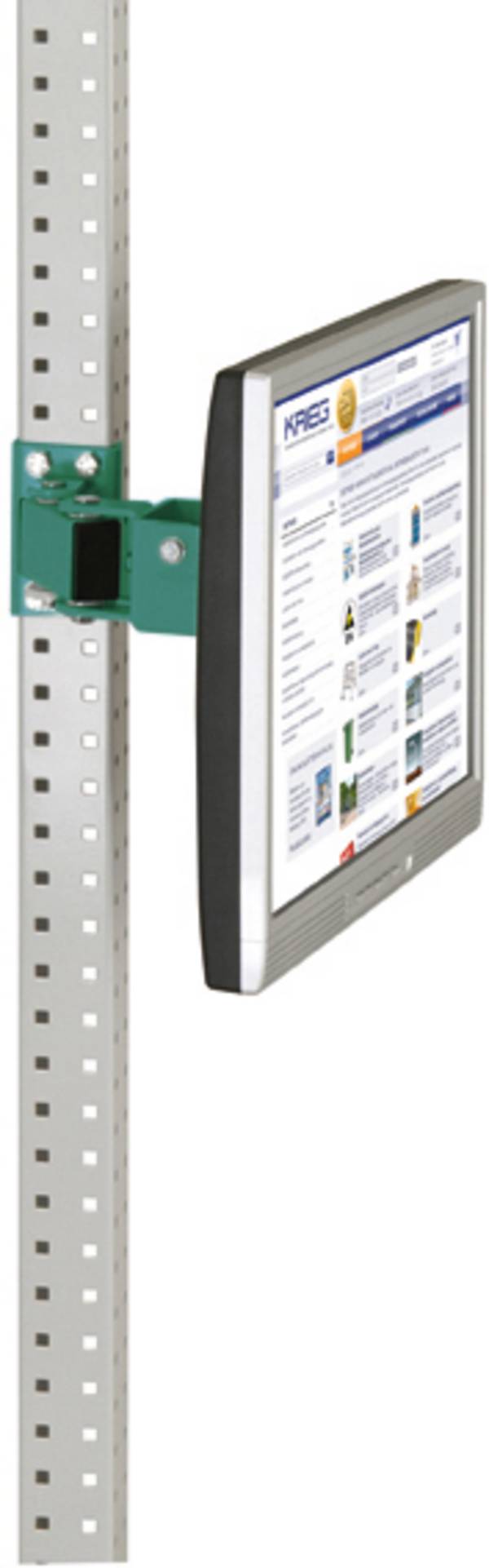 Manuflex ZB3629.0001  Monitorträger für UNIVERSAL und PROFI mit 80 mm-Doppelgelenk, VESA-Adapter 75 mm, in Graugrün HF 0001