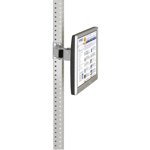 Thumbnail - Manuflex ZB3630.9006 Monitorträger für UNIVERSAL und PROFI mit 80 mm-Doppelgelenk, VESA-Adapter 100 mm, in Alusilber ähn...
