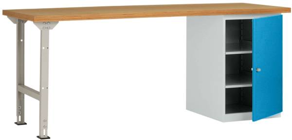 Manuflex WC5125.5012 Werkbanksystem (B x H x T) 2000 x 800 x 700 mm Licht-Blau (RAL 5012)