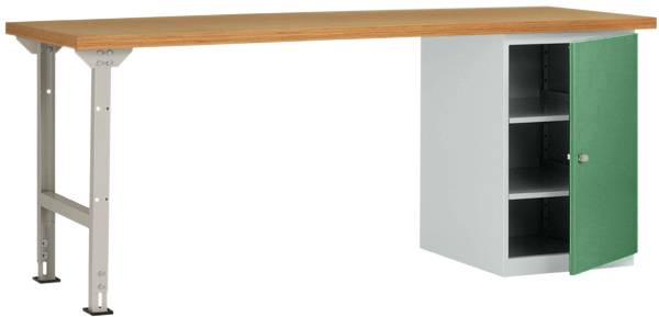 Manuflex WC5124.6011 Werkbanksystem (B x H x T) 2000 x 800 x 700 mm Resedagrün (RAL 6011)