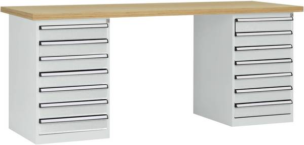 Manuflex WC5127.7035 Werkbanksystem (B x H x T) 2000 x 800 x 700 mm Lichtgrau (RAL 7035)