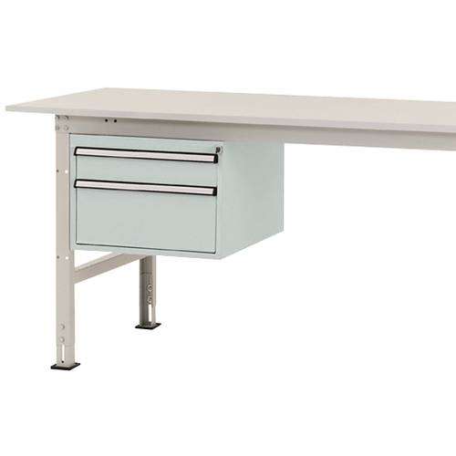 Manuflex AS0003.7035 Gehäuse-Unterbau PACKPOOL, Nutzhöhe 300 mm mit 2 Schubfächern. Für Tischtiefe 800 mm