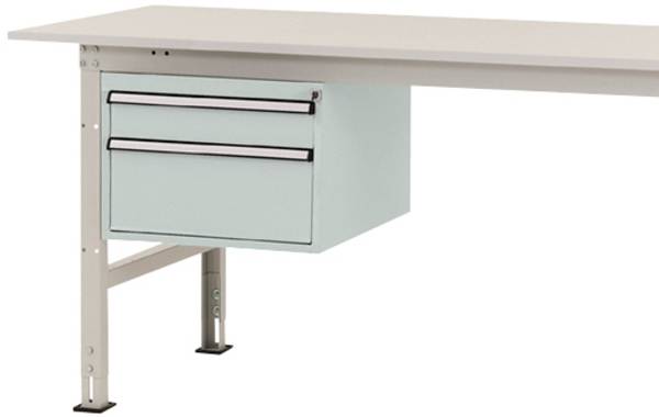 Manuflex AS0003.7035  Gehäuse-Unterbau PACKPOOL, Nutzhöhe 300 mm mit 2 Schubfächern. Für Tischtiefe 800 mm