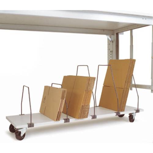Thumbnail - Manuflex AS1182.7035 Fahrbares Untertisch-Magazin mit Bügel für PACKPOOL Packtische = 1750 mm, BxTxH = 1125 x 500 x 560 ...