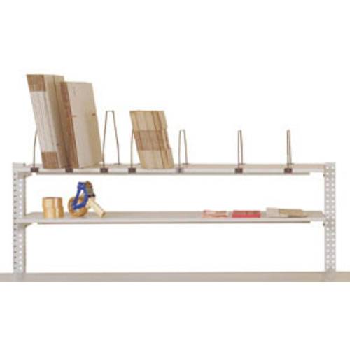 Thumbnail - Manuflex AS1282.7035 Ablage mit Stahlbügeln für PACKPOOL Packtische, BxTxH 1375 x 500 x 420/270 mm