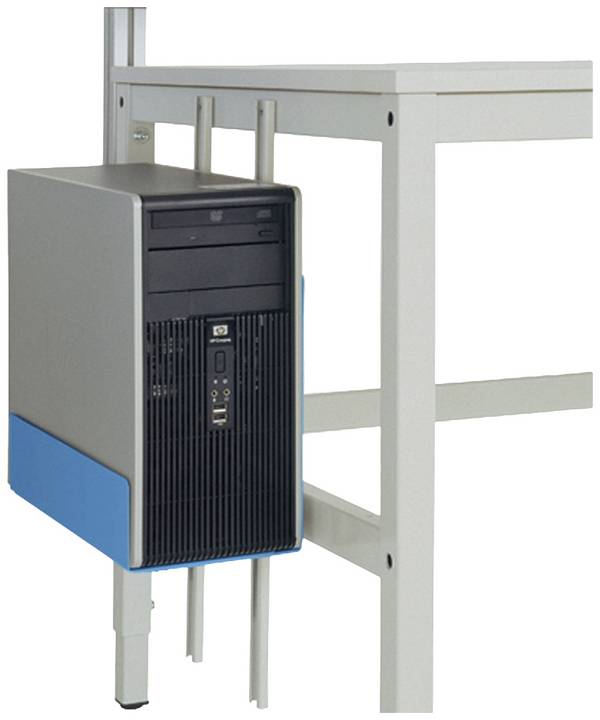 Manuflex ZB3607.5012  CPU-Halter in Lichtblau RAL 5012, BxTxH = 180-250 x 450 x 290 mm