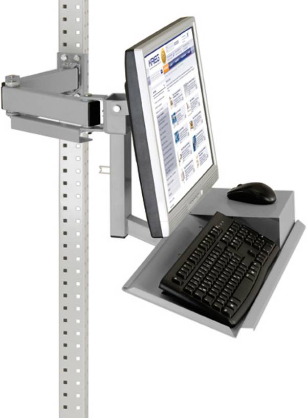 Manuflex ZB3625.9006  Standard Monitorträger für UNIVERSAL und PROFI mit Tastatur- und Mausfläche, VESA-Adapter 75 mm