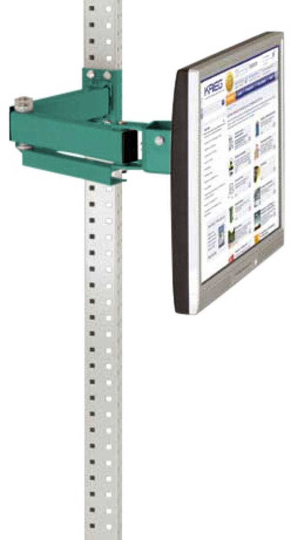 Manuflex ZB3638.0001 Monitorträger für UNIVERSAL und PROFI mit 500 mm-Doppelgelenk, VESA-Adapter 75 mm, in Graugrün HF 0001